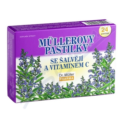 Müllerovy pastilky s šalv.a vit.C 24ksCZ