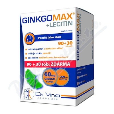 Ginkgomax+Lecitin tob.90+30zdarma D.V.