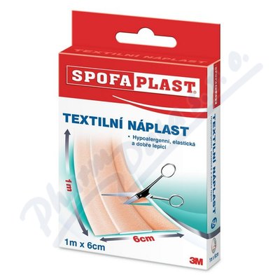 Spofaplast 3M 154 Text.el.náplast6cmx1m