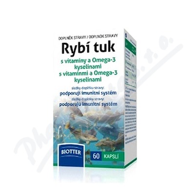 Biotter Rybí tuk+vit.+Omega-3kys.cps.60