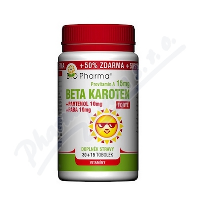 Beta Karot.15mg+Panten.10mg+PABA10mg 45t