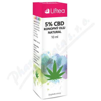 Liftea 5% CBD konopný olej 10ml