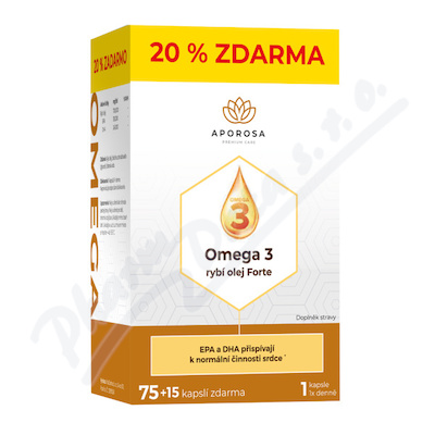 APOROSA Omega 3 rybi olej Forte 75+15cps