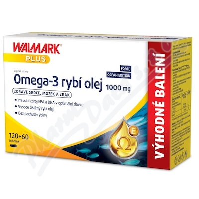 W Plus Omega-3 ryb.olej 120+60tob.1000mg