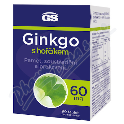 GS Ginkgo 60mg s horcikem tbl.90