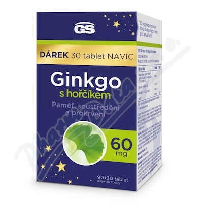 GS Ginkgo 60mg s horcikem tbl.90+30 dare